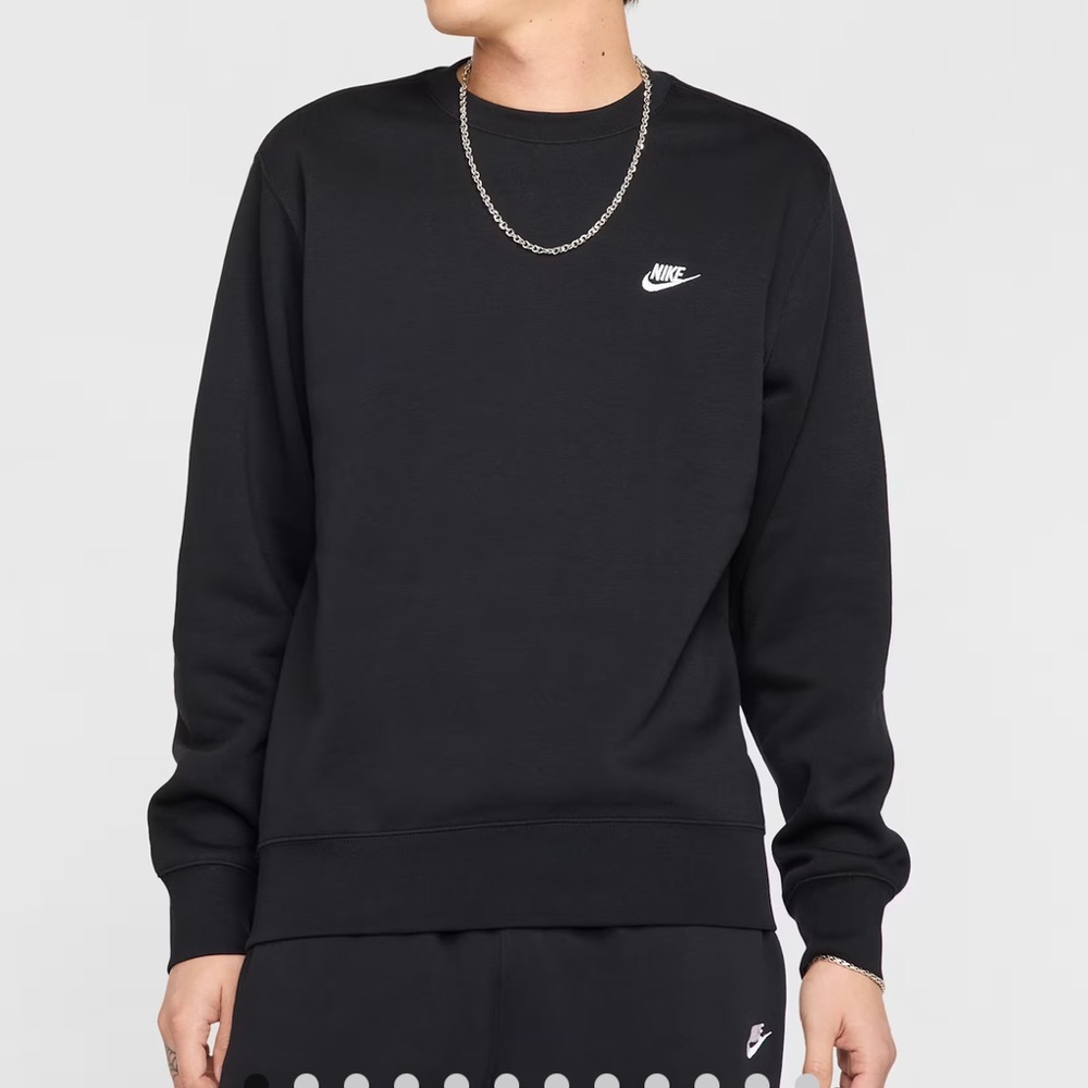 Nike Men’s Classic Black Crewneck Sweater